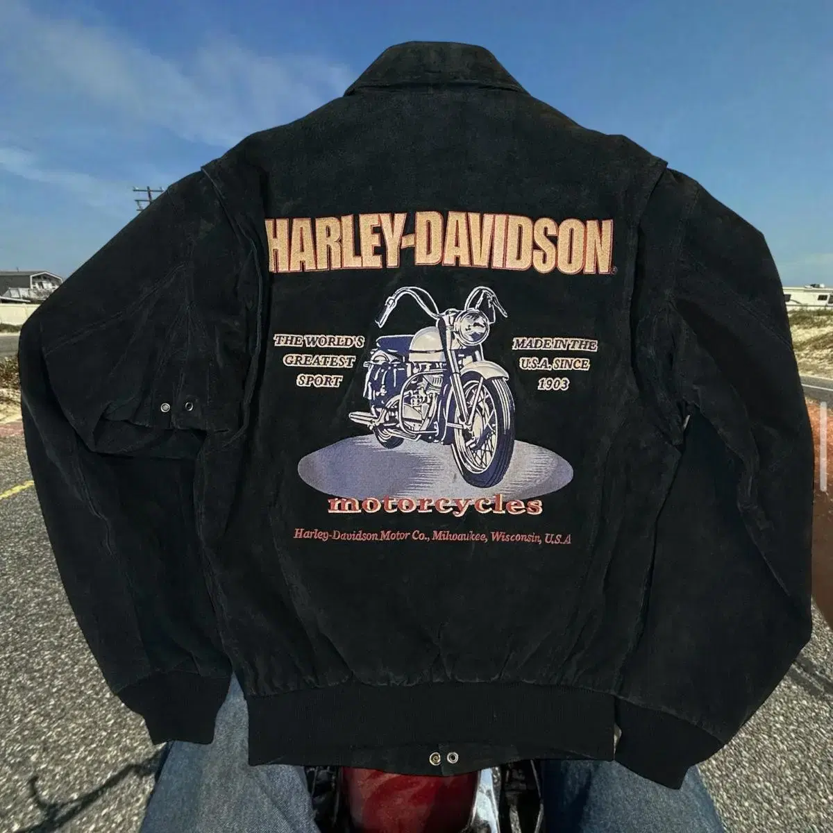 할리데이비슨 가죽 자켓 봄버, harley-davidson 오토바이